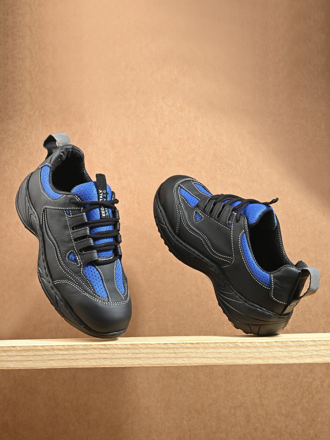 Eego Italy Men Leather Round Toe Sports Shoes