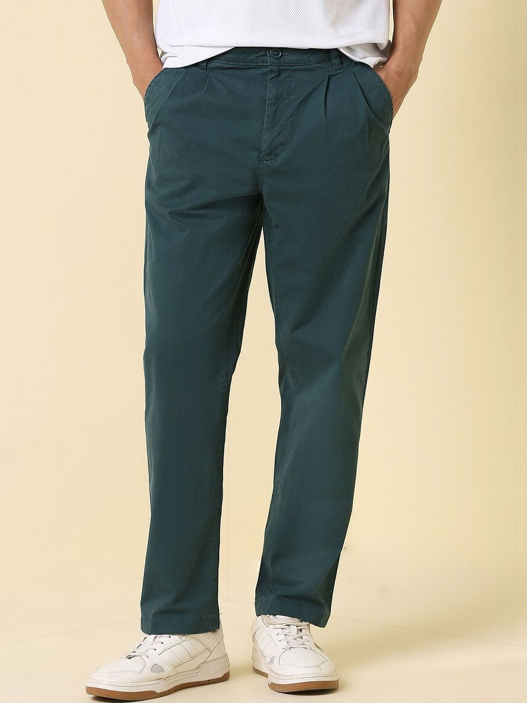 Men Relaxed Fit Trousers Allen Solly Men Trousers