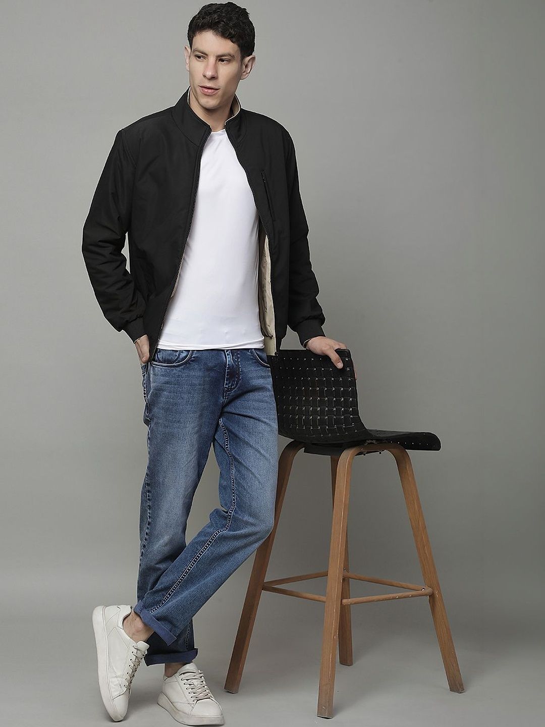 Cantabil Men Reversible Bomber Jacket