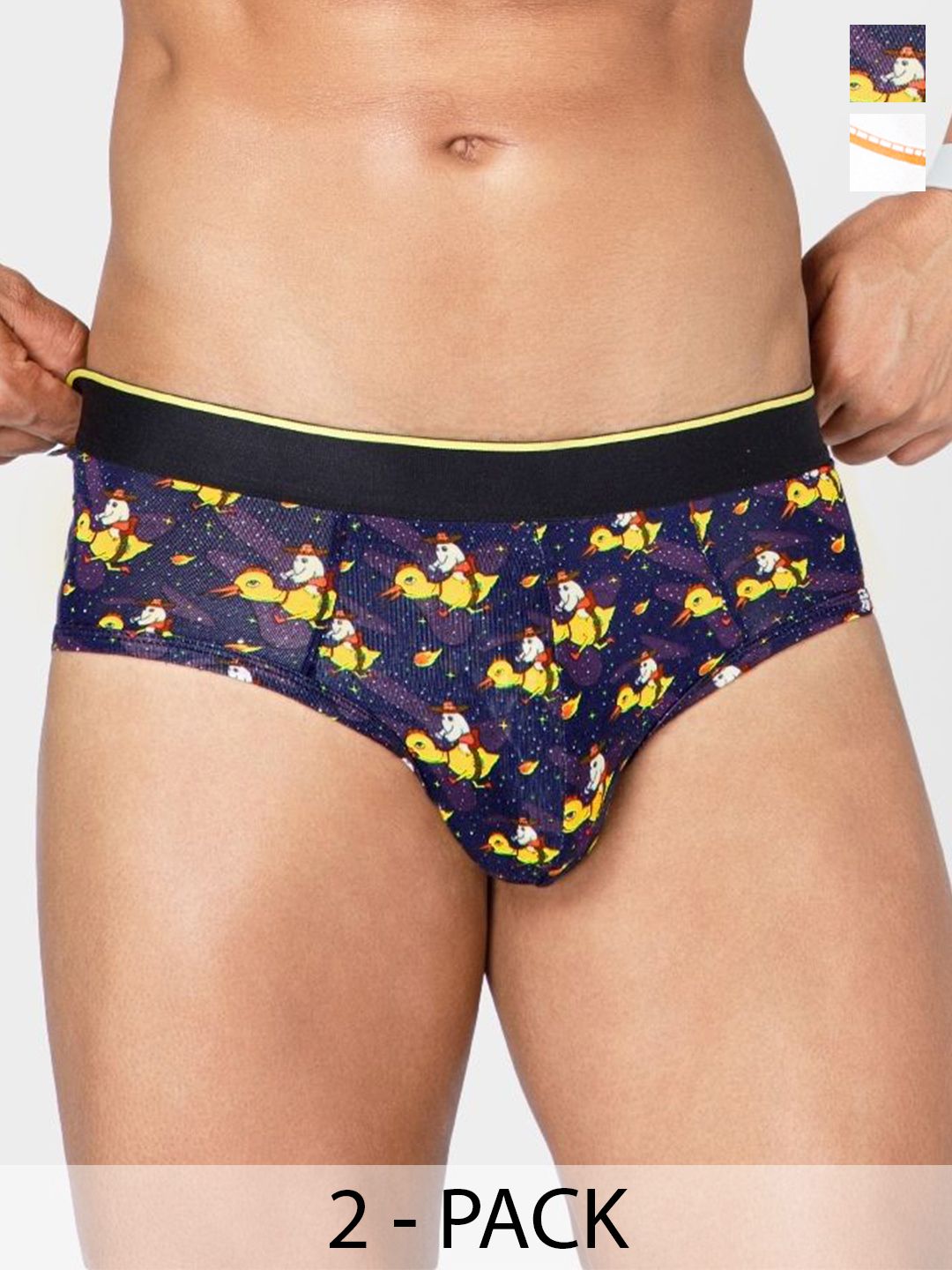 bummer Pack Of 2 Printed Basic Briefs