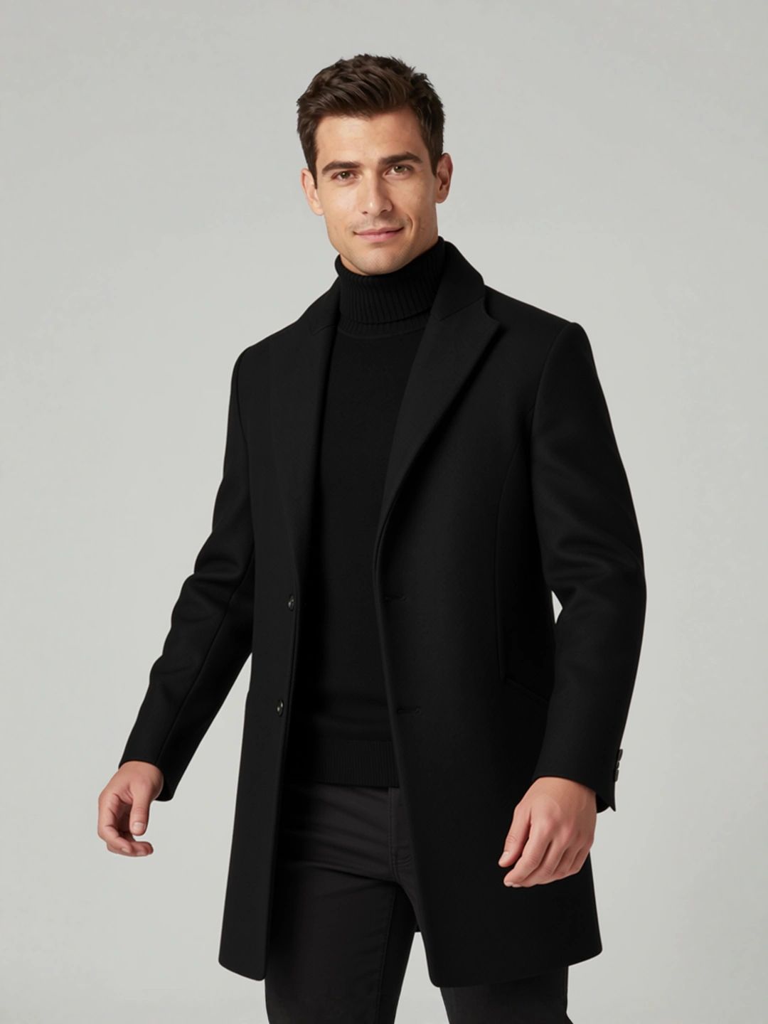 Buy ANDREW HILL Shawl Collar Overcoat - Coats for Men 39019937