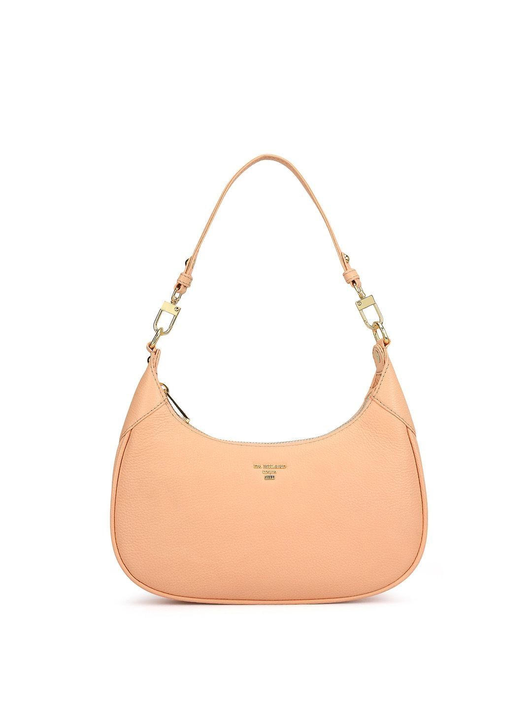 Da Milano Da Milano Textured Leather Half Moon Shoulder Bag