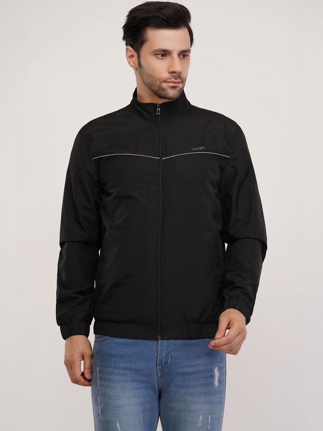 YAQR Men Lightweight Bomber Jacket