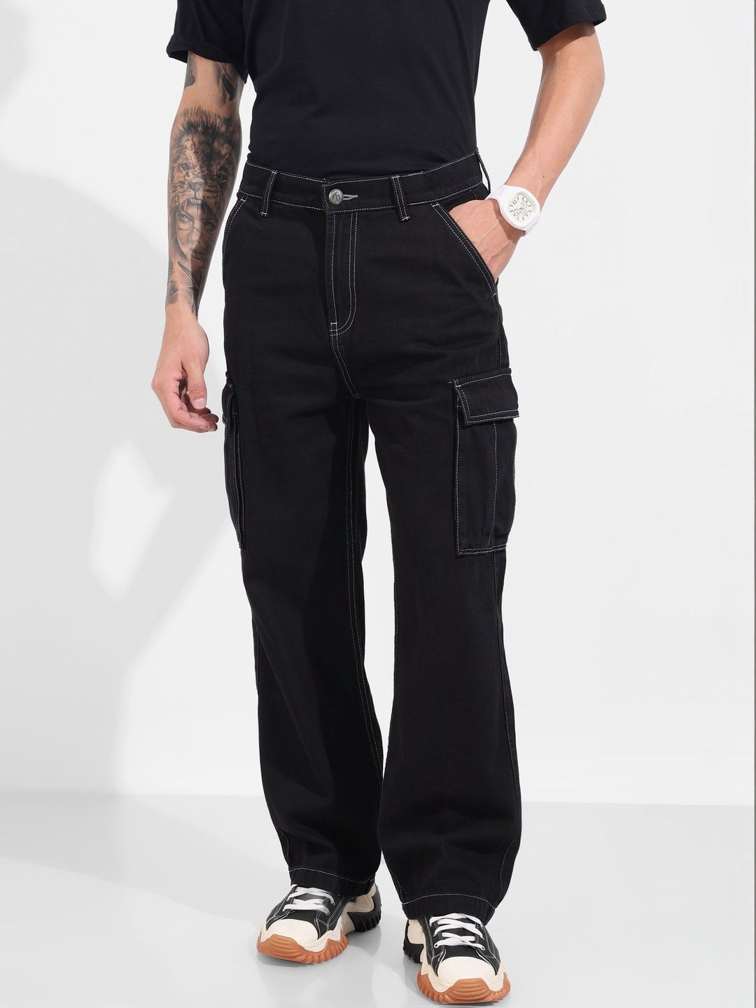 The Indian Garage Co Men Relaxed Fit Mid-Rise Jeans