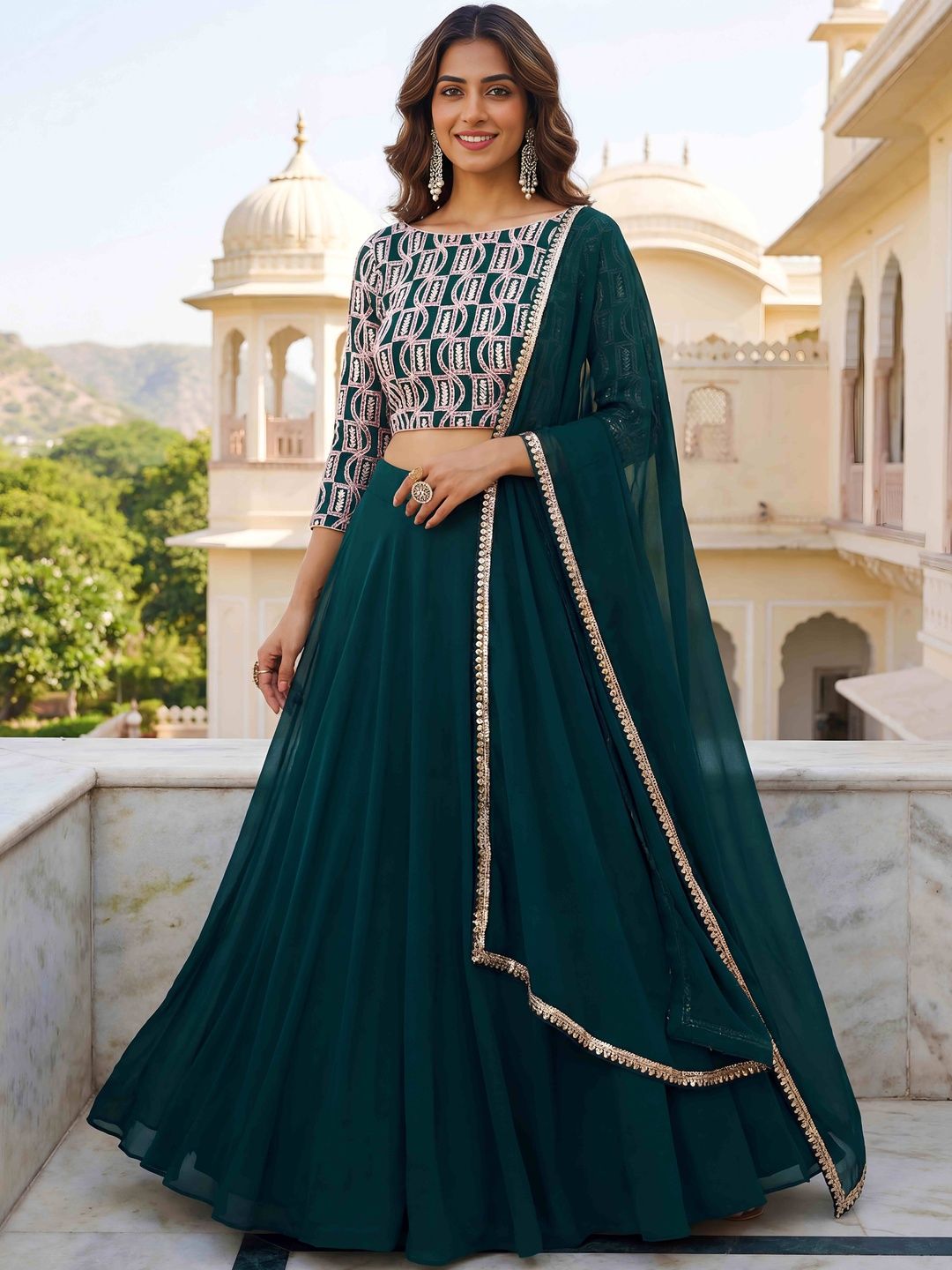 DIVASTRI Semi-Stitched Lehenga Choli