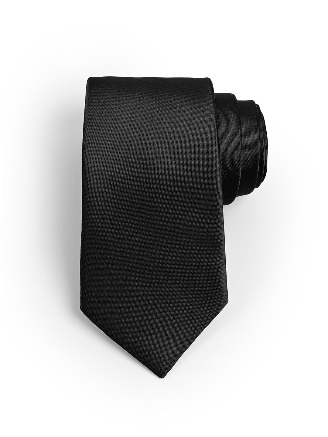 Cazzano Men Black solid Skinny Tie