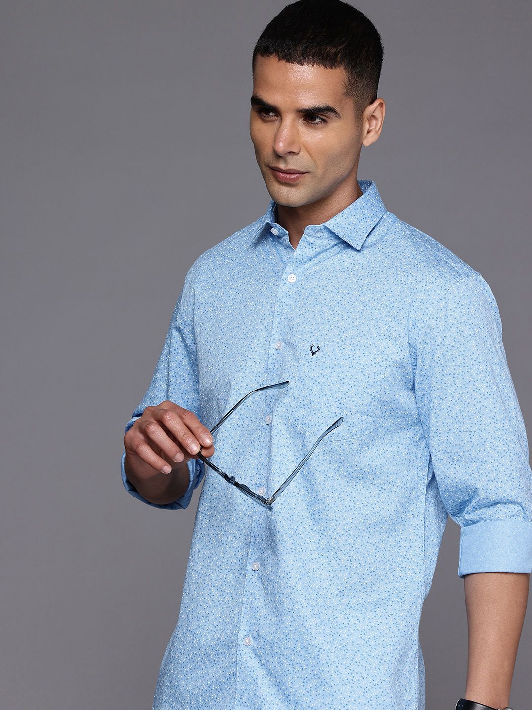 Allen Solly Allen Solly Pure Cotton Classic Micro Ditsy Printed Casual Shirt