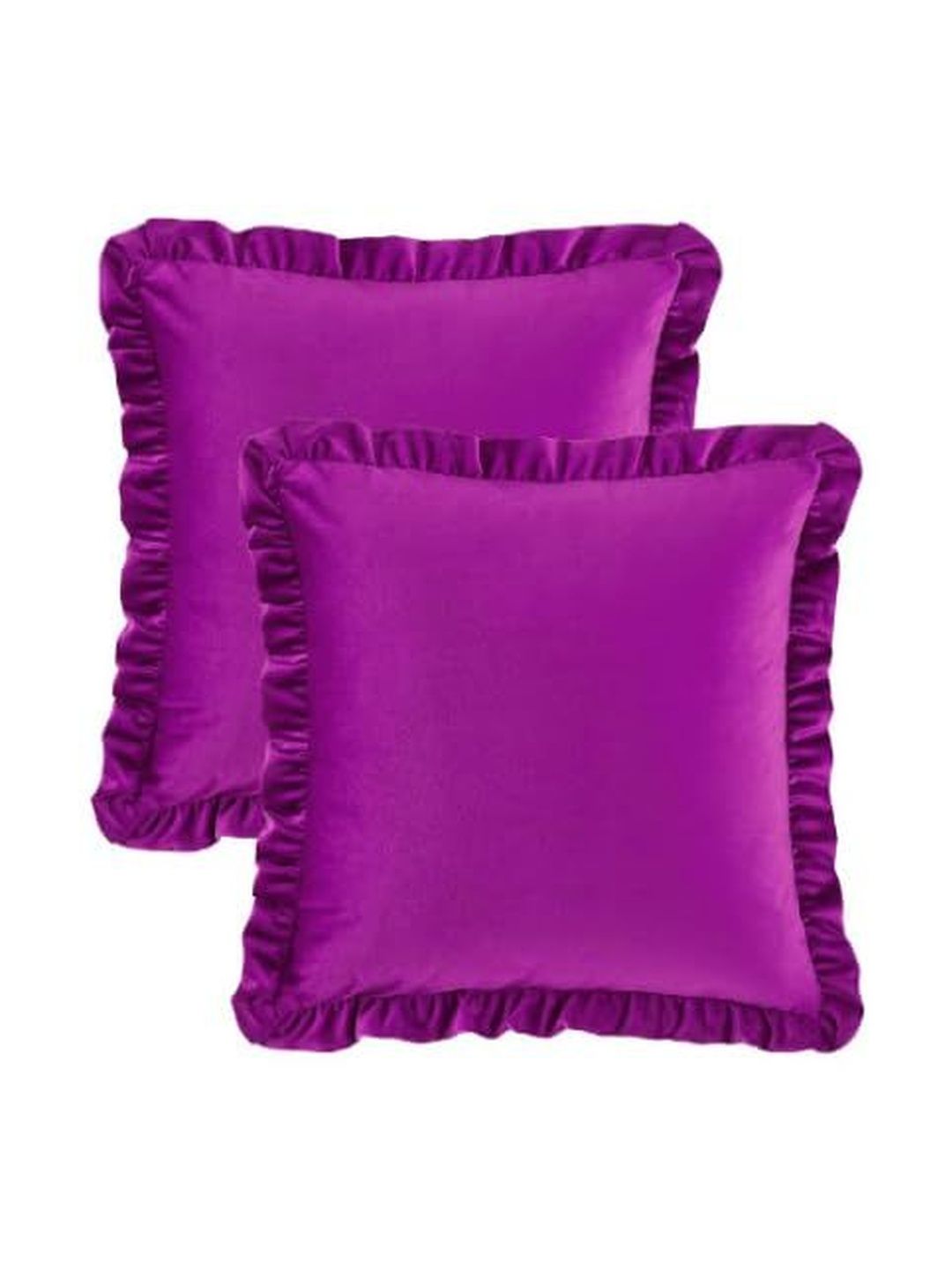 KNOTTING HOME Purple Set of 2 Velvet Square Cushion Covers