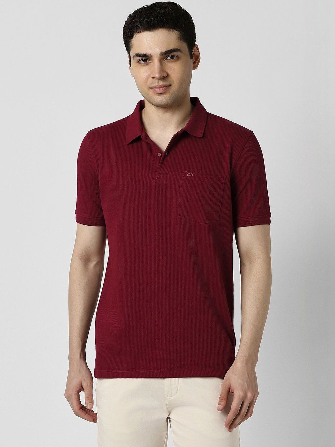 Peter England Men Polo Collar Pockets T-shirt