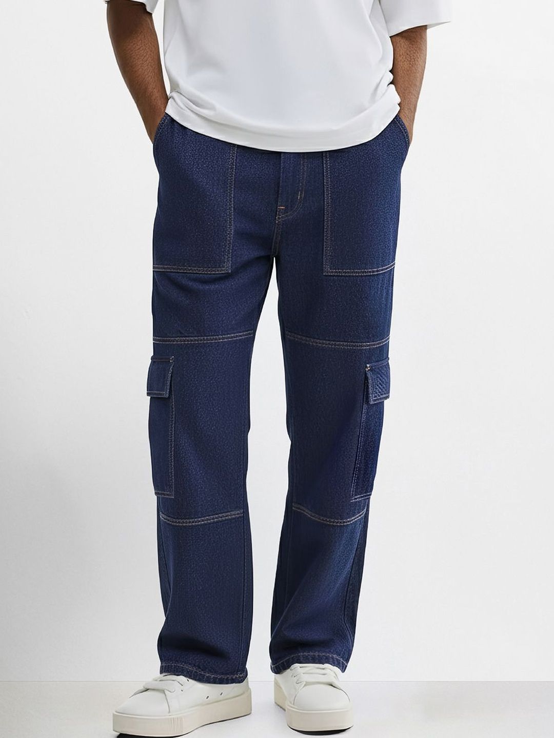 The Indian Garage Co Men Tapered Fit Mid-Rise Jeans