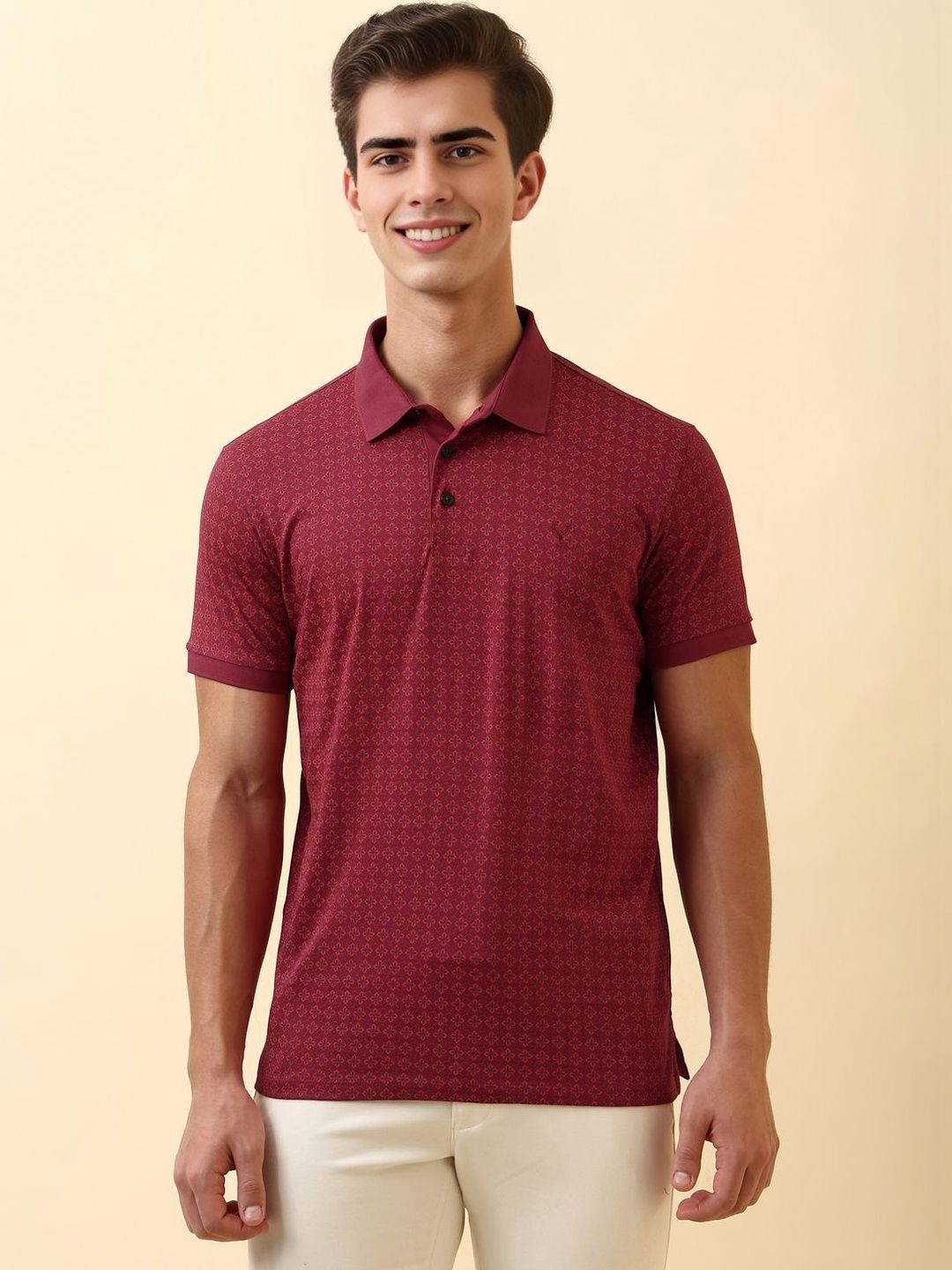 Allen Solly Men Printed Polo Collar T-shirt