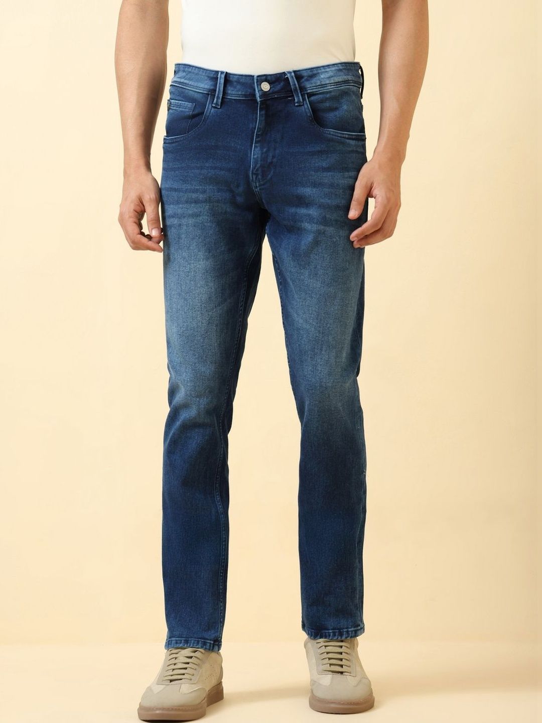 Allen Solly Men Slim Fit Mid-Rise Light Fade Jeans