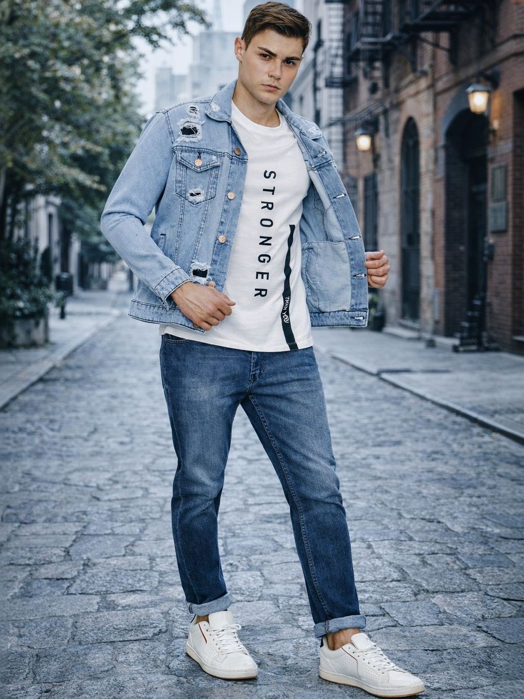 CINOCCI Men Denim Jacket