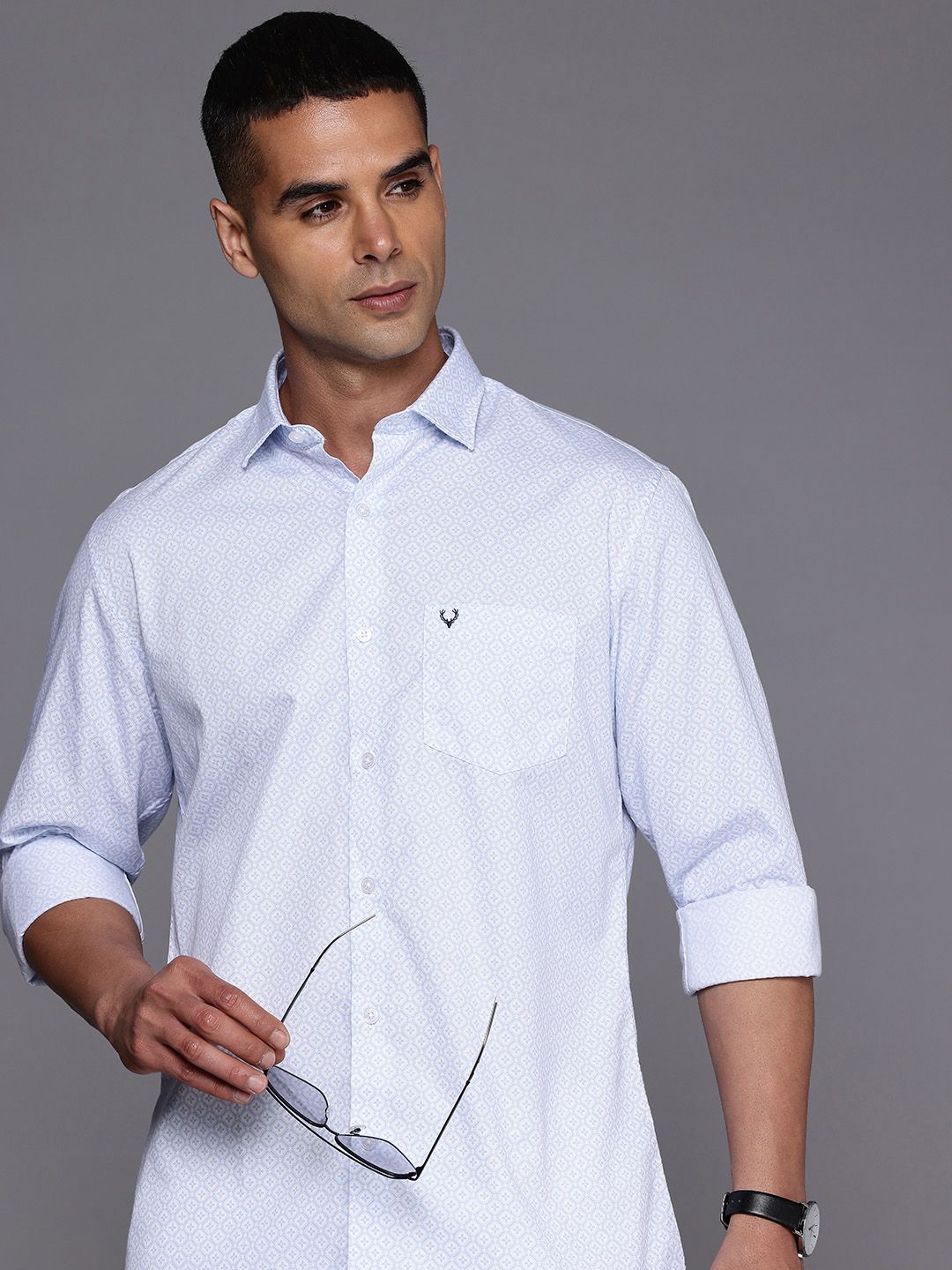 Allen Solly Allen Solly Pure Cotton Classic Fit Floral Printed Casual Shirt