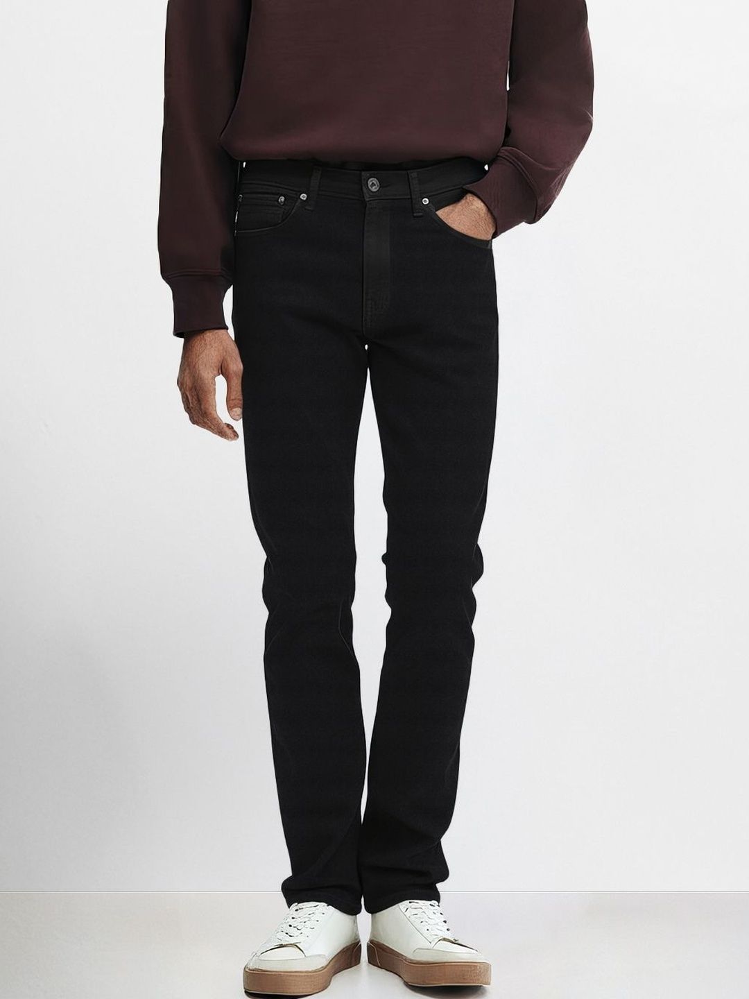 The Indian Garage Co Men Slim Fit Mid-Rise Stretchable Jeans