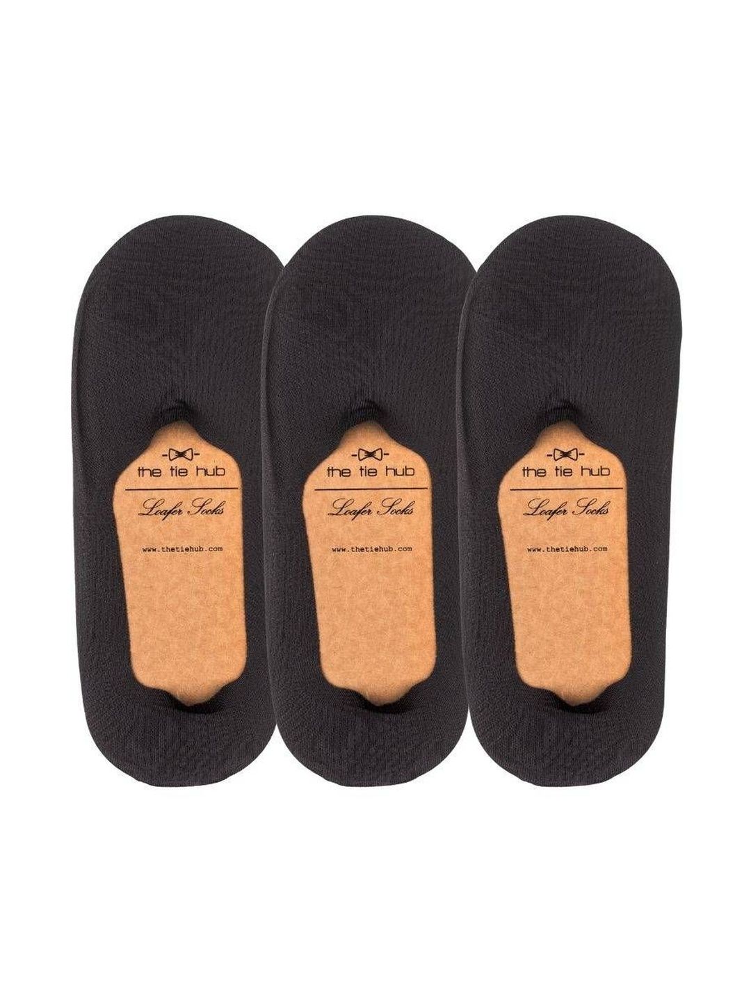 The Tie Hub Men Pack Of 3 Cotton Shoe Liners Socks