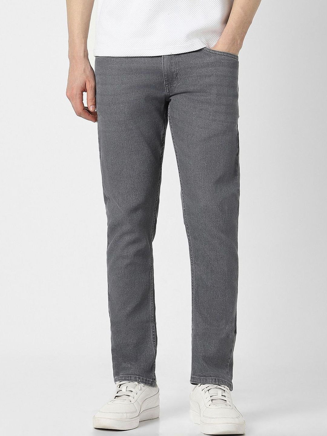 Peter England Casuals Men Slim Fit Mid-Rise Light Fade Jeans