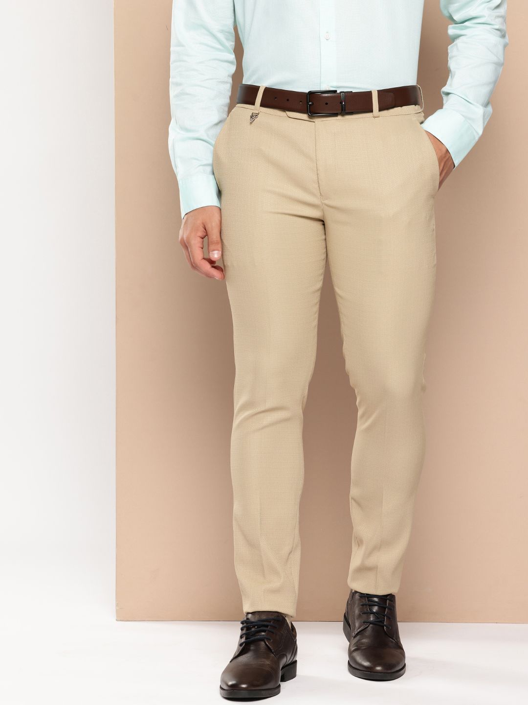 DIVISIVE Men Tailored Fit Formal Trousers