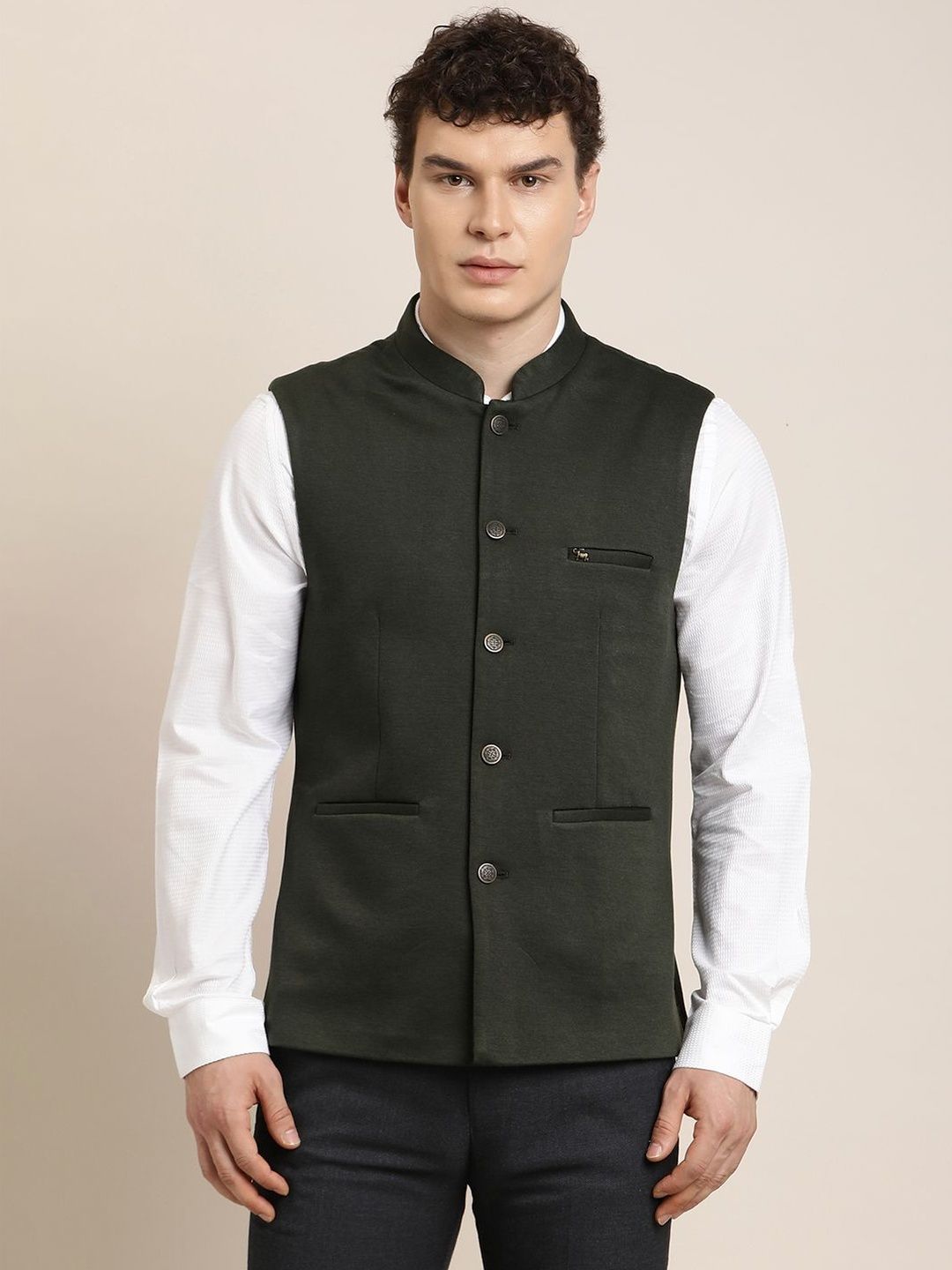 Turtle Woven Nehru Jackets