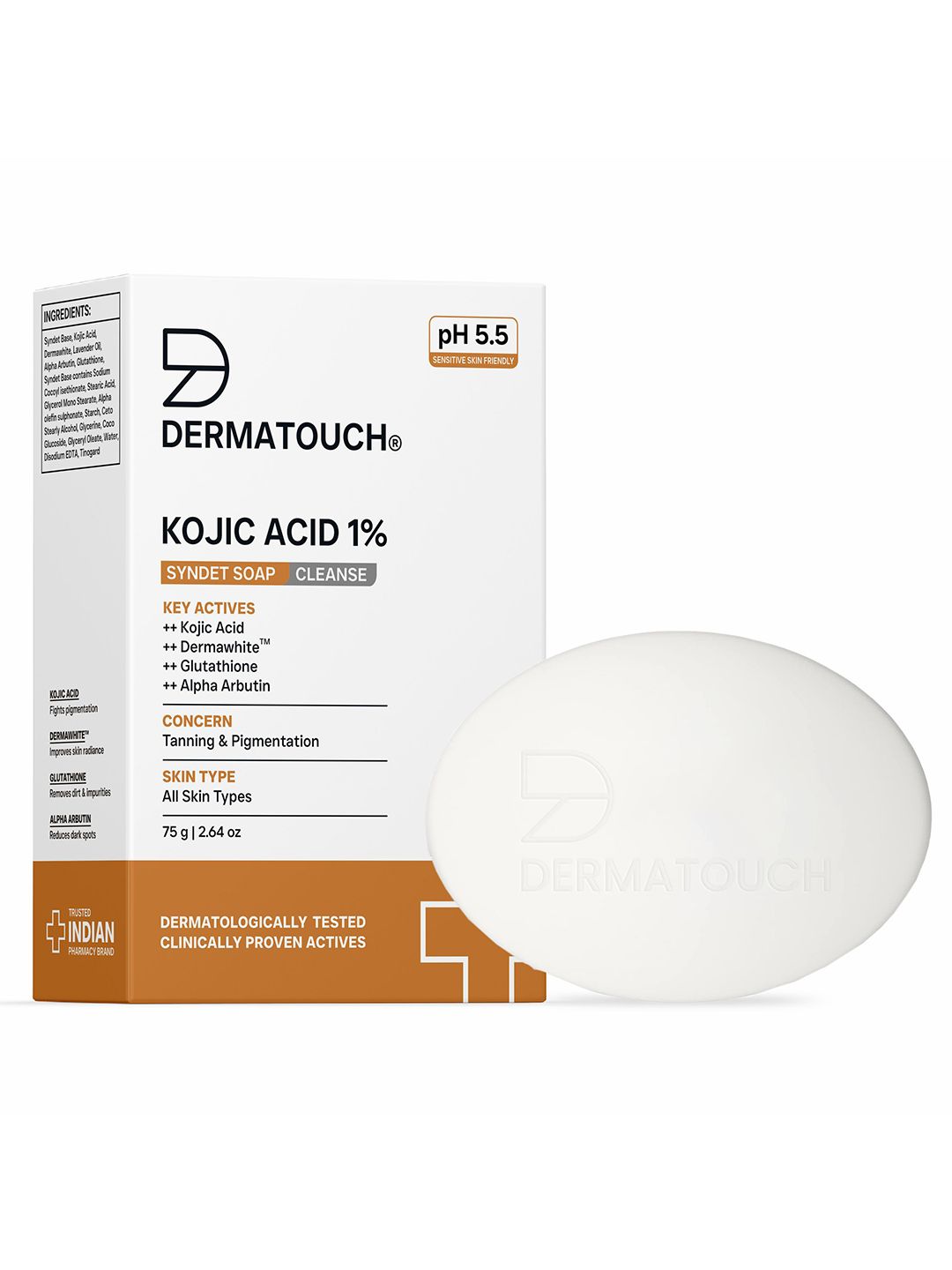 Dermatouch Fix It With Kojic Acid 1% Soap For Pigmentation & Sun Damage- 75g