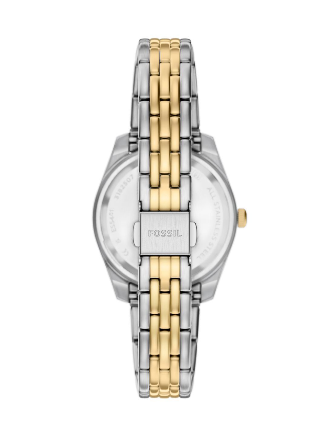 Dial & Stainless Steel Bracelet Style Straps Analogue Date Aperture Watch ES5461