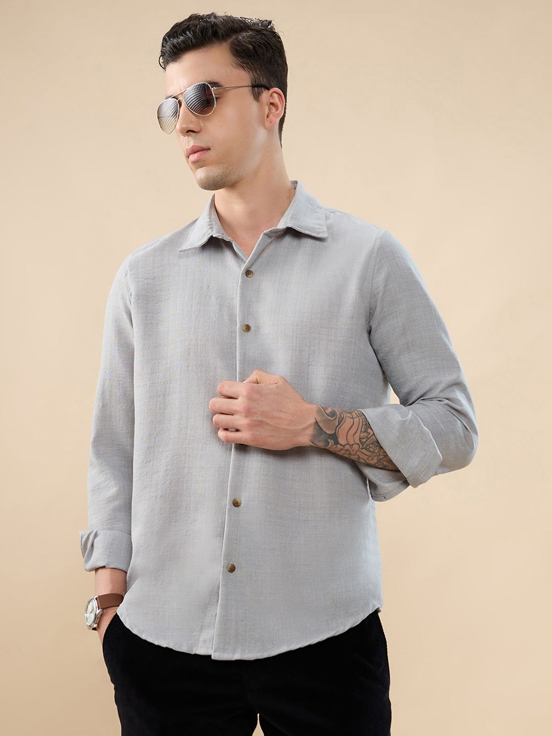 THE SHIRT CODE Men Premium Casual Shirt