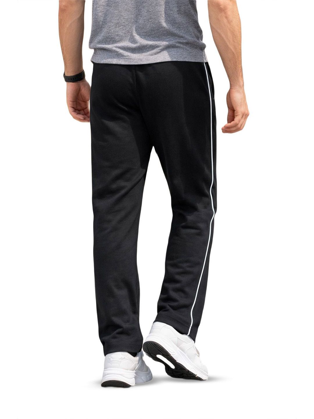 Buy Diwazzo Men Pack Of 2 Striped Cotton Track Pants - Track Pants