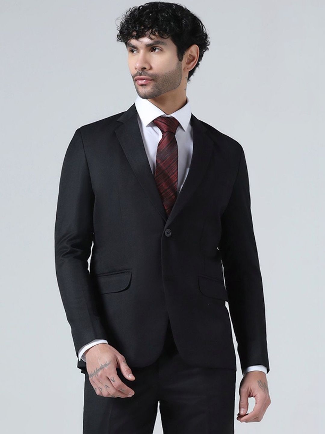 TAHVO Notched Lapel Single-Breasted Formal Blazers