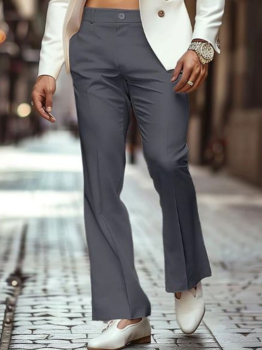 men flared dress pants Flare Suit Pants Men Prom