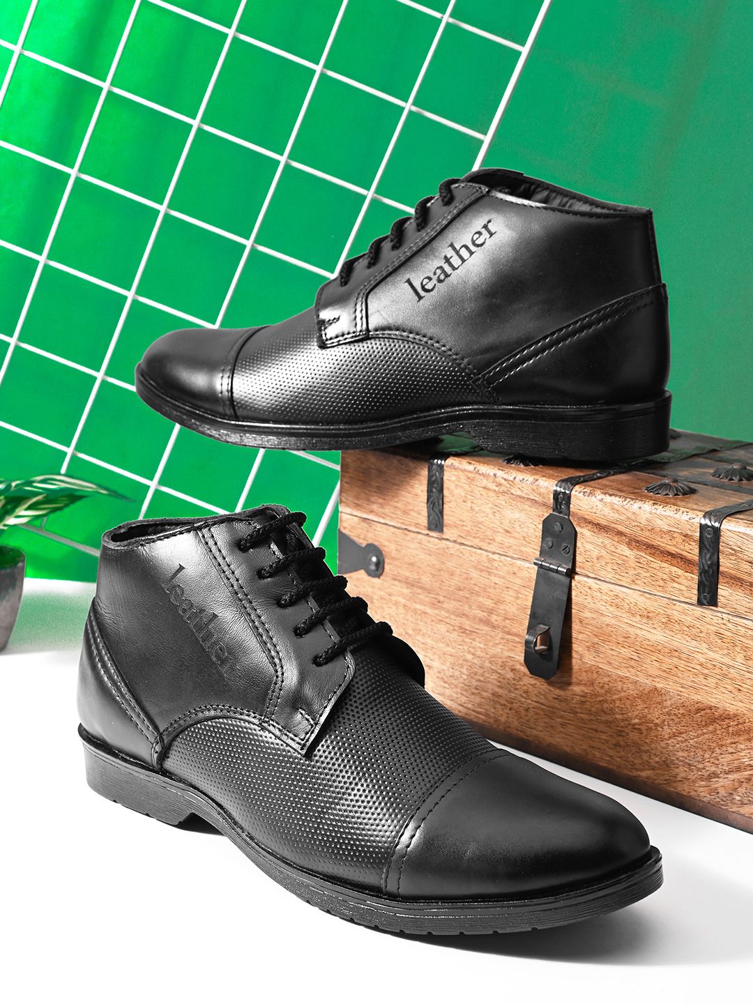 glitchez glitchez Men Leather Boots