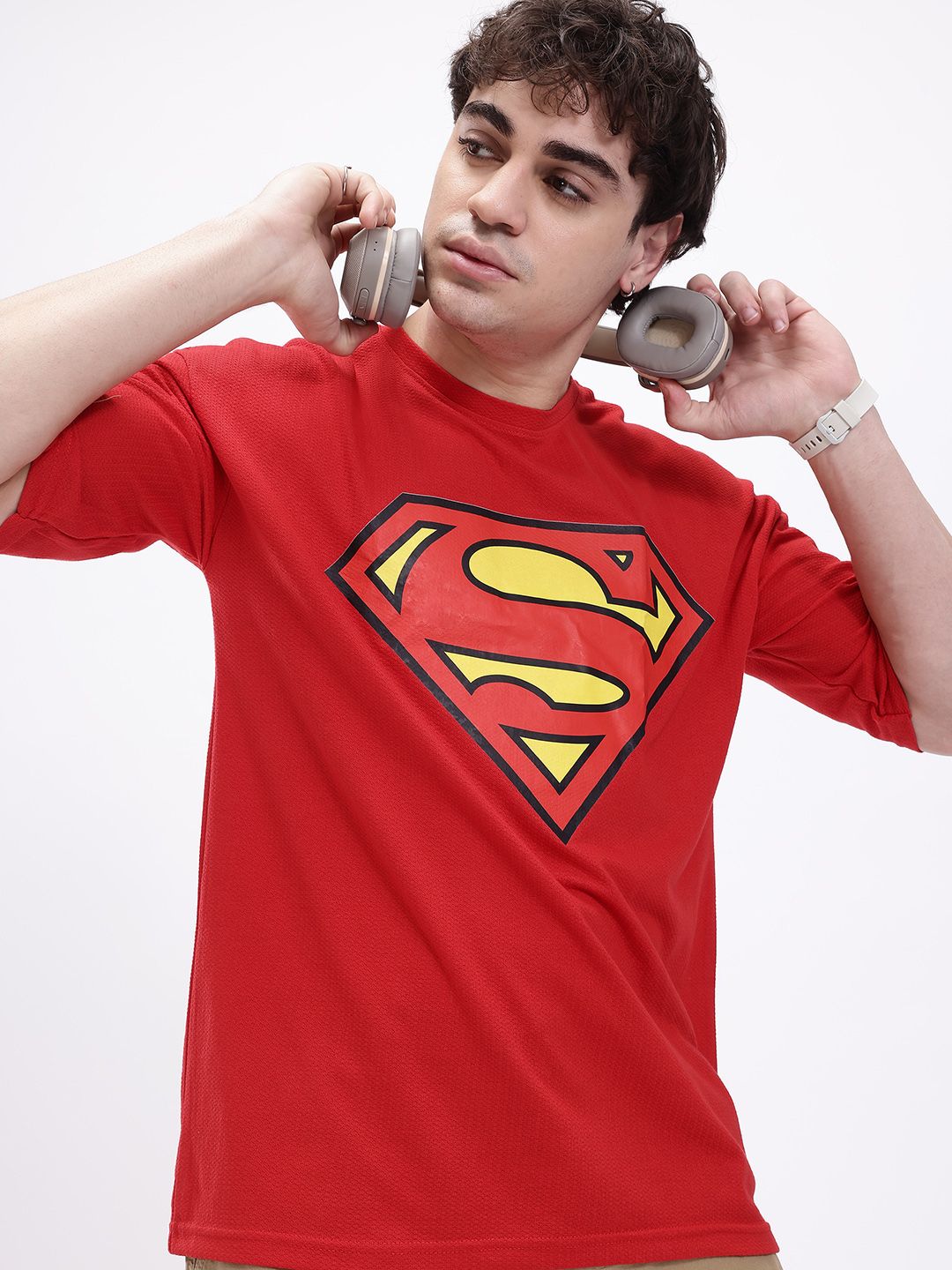 Kook N Keech Superman Logo Printed T-shirt