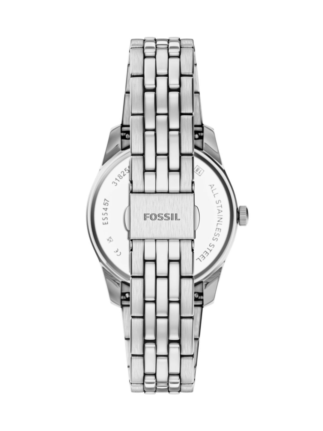 Embellished Dial & Stainless Steel Bracelet Style Straps Analogue Watch ES5457