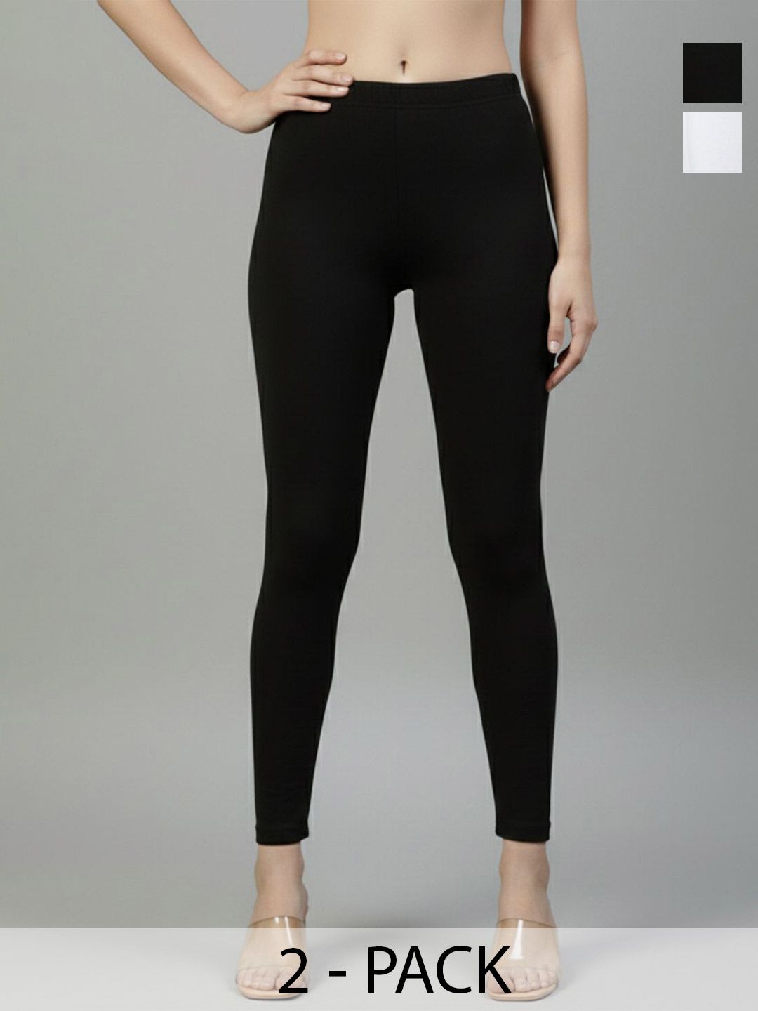 Buy ZAYANQA Pack of 2 Ankle Length Leggings - Leggings for Women