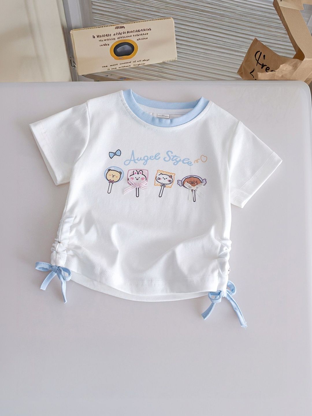 FOREVER FRIDAY Girls Blue Solid Top