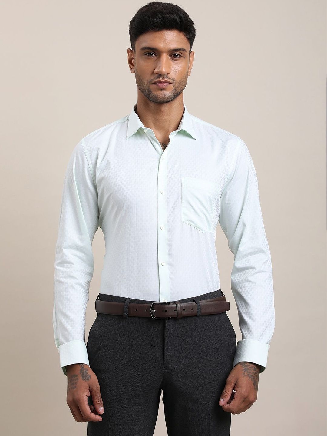 Turtle Men Standard Slim Fit Formal Shirt