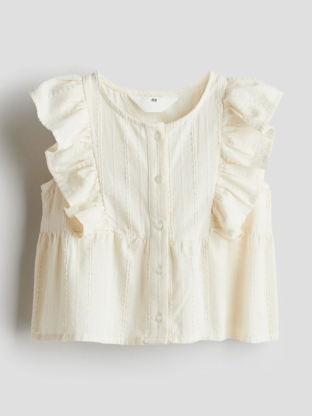 H&M Girls Sleeveless Flounced Blouse
