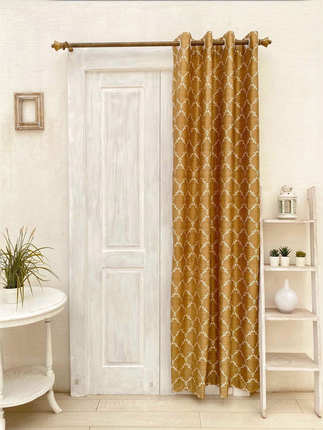 Ariana Beige & Beige Door Curtain