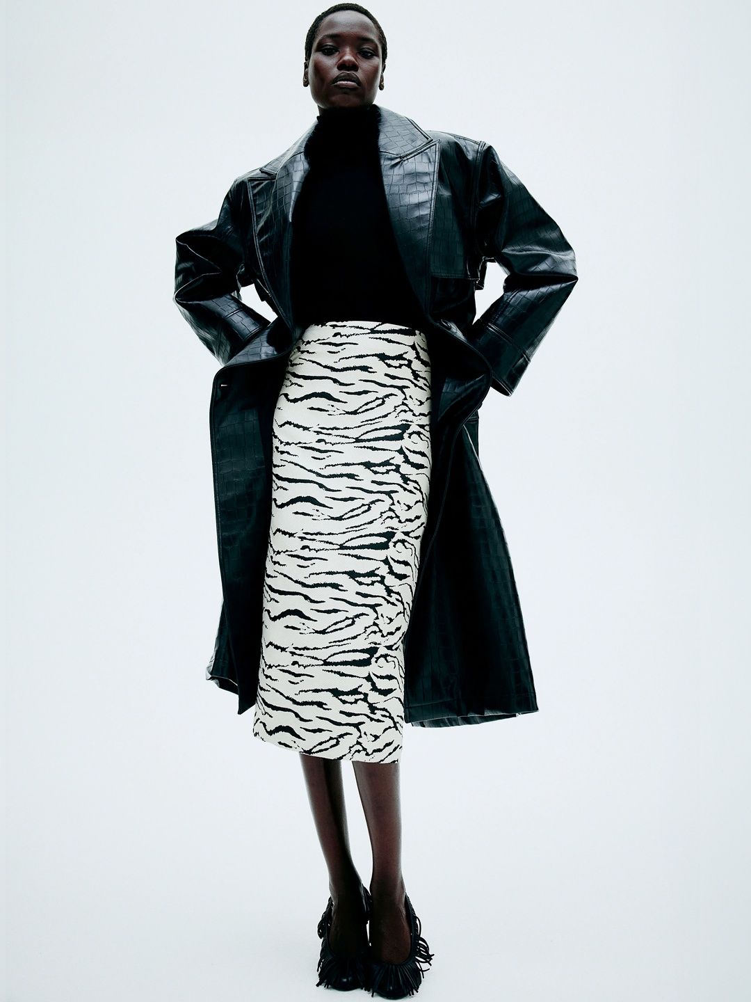 H&M Jacquard-Weave Skirt