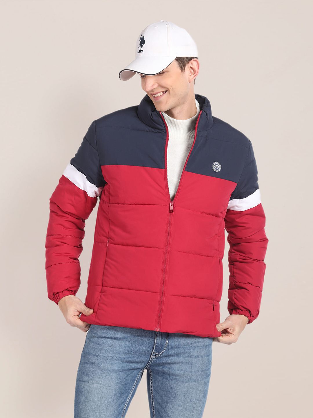 U.S. Polo Assn. Colourblocked Padded Jacket
