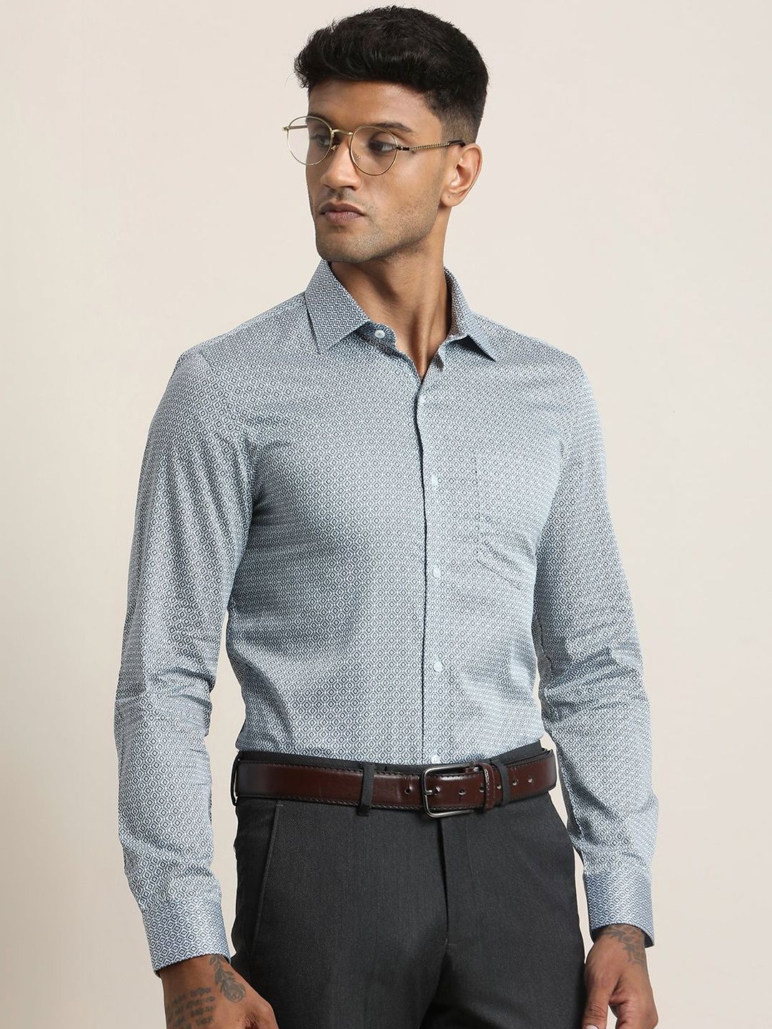 Turtle Men Standard Slim Fit Semiformal Shirt