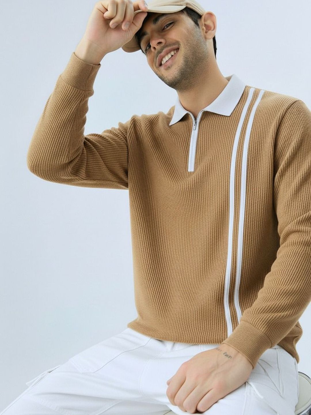 Mobox Men Polo Collar T-shirt