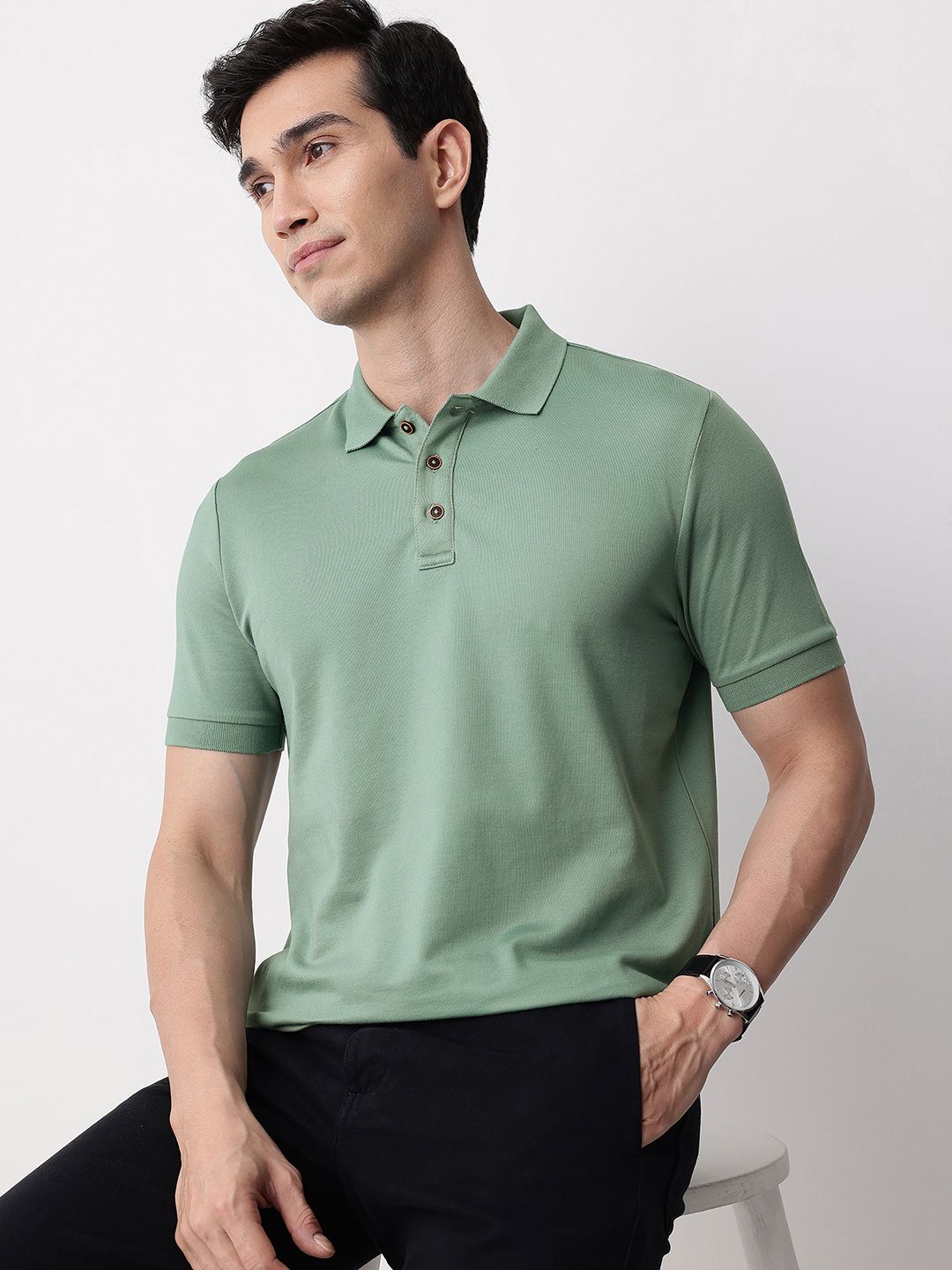 Mast & Harbour Polo Collar T-shirt