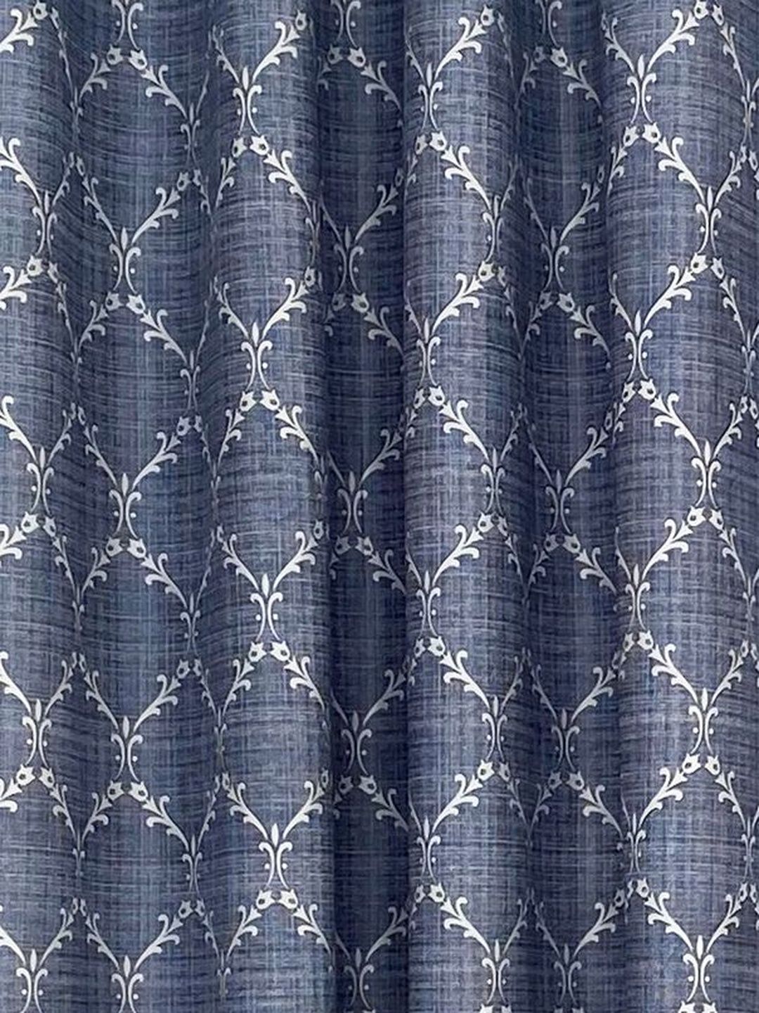 Ariana Blue & Blue Geometric Door Curtain