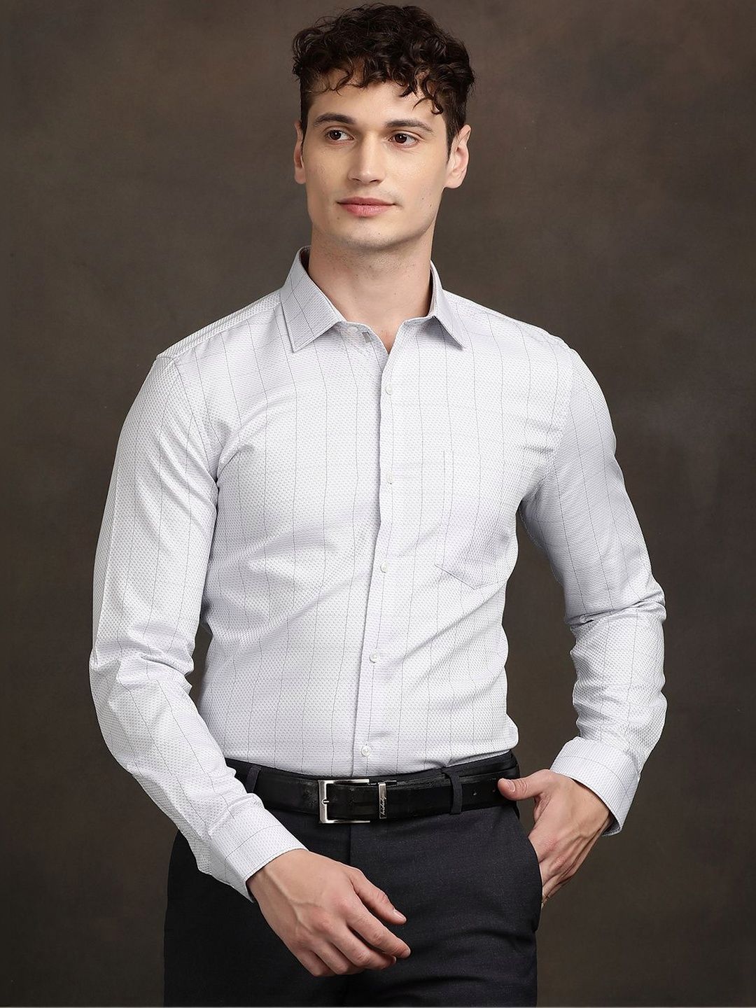Turtle Men Standard Checked Formal Shirt
