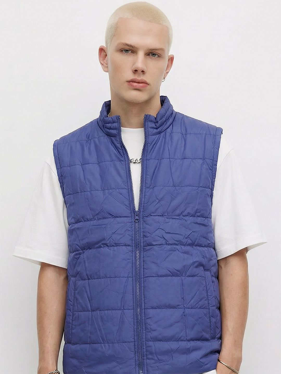HIGHLANDER Men Blue Quilted Jacket