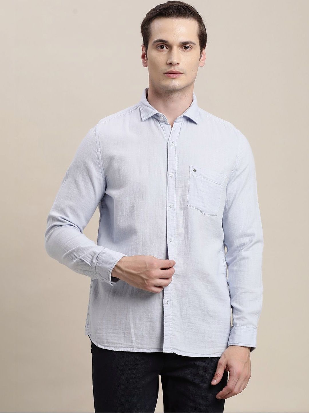 Turtle Men Relaxed Slim Fit Casual Shirt