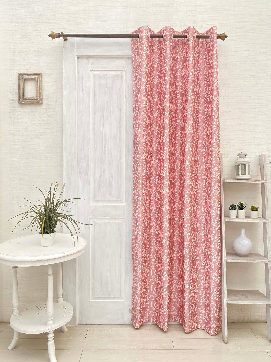 Ariana Pink & Pink Floral Door Curtain