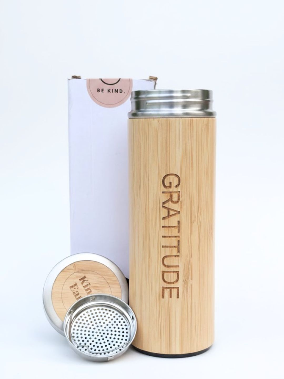 Kind of Earthy Brown Single Stainless Steel Brand Logo Double Wall Vacuum Water Bottle