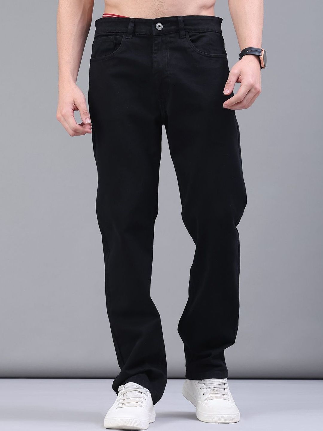 LIMEROAD Men Regular Fit Mid-Rise Stretchable Jeans