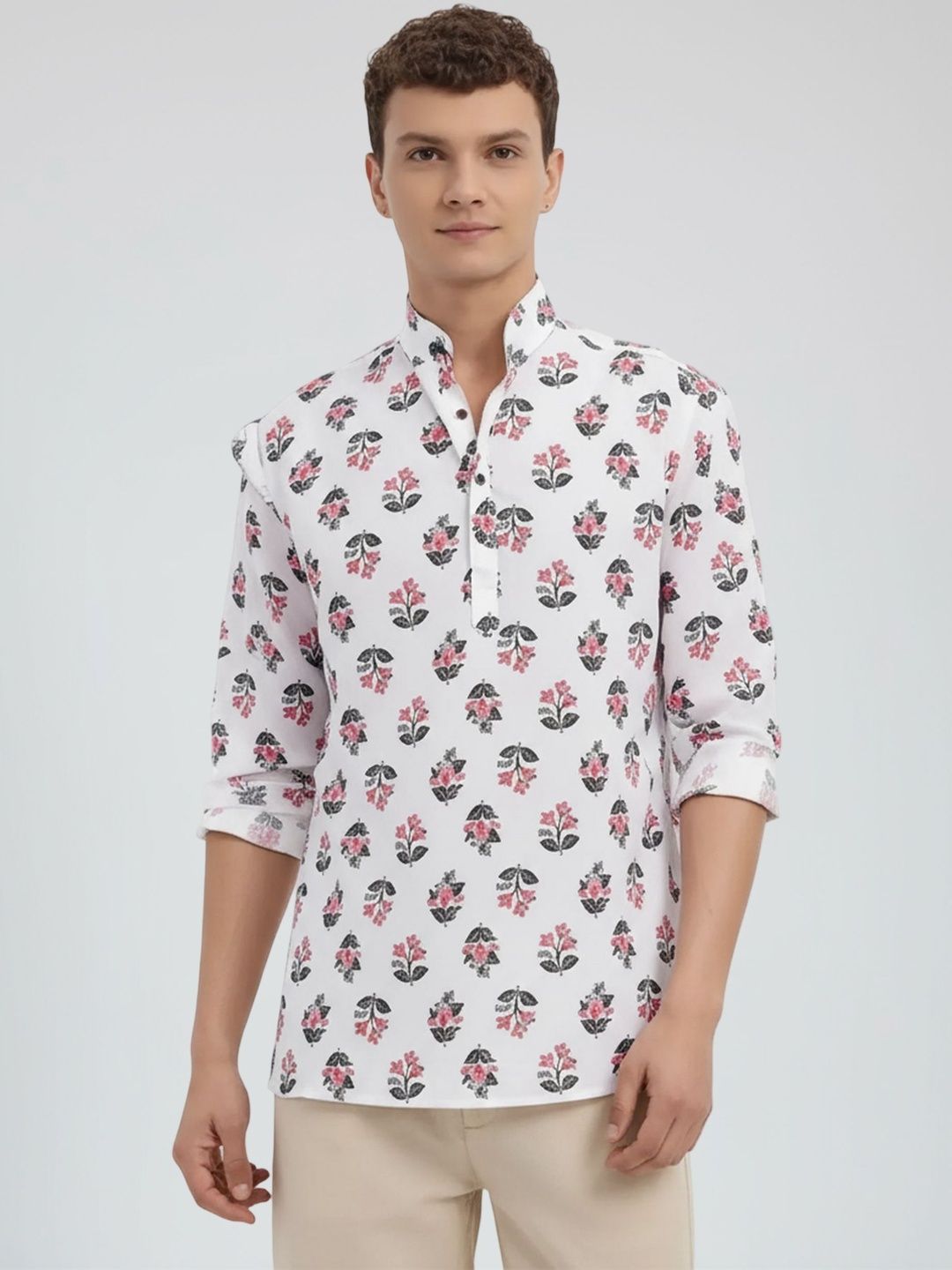 HERE&NOW Men Quirky Thread Work Kurta